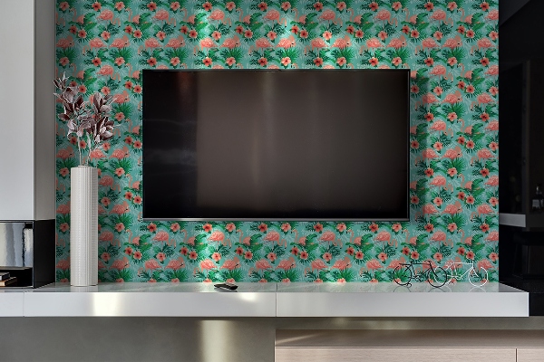 Wandverkleidung innen Flamingos