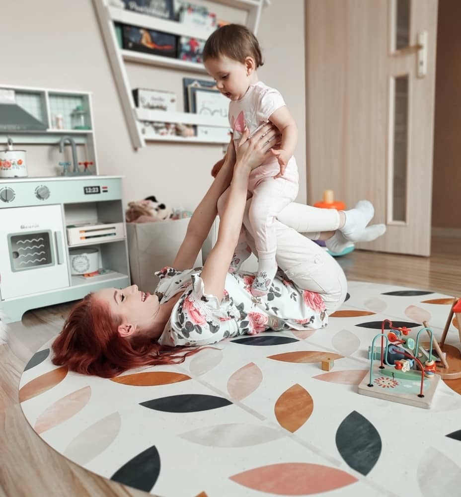 Boho-Teppich für ein Kinderzimmer